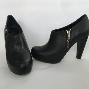 Loeffler Randall Black Leather Ankle Boots